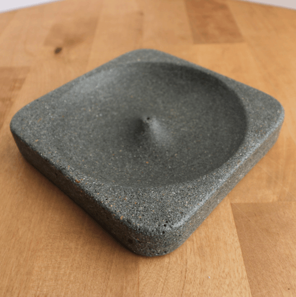 Etched Concrete Incense Holder + Bowl