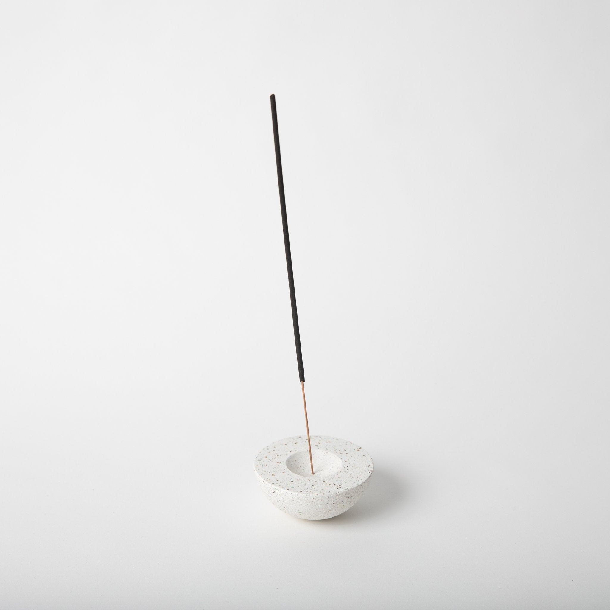 Wobble Incense Holder - White Terrazzo